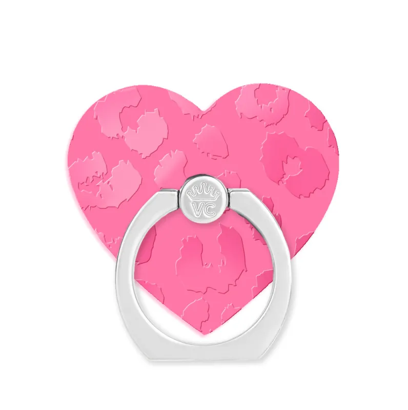 Candy Pink Leopard Phone Ring sold by Velvet Caviar