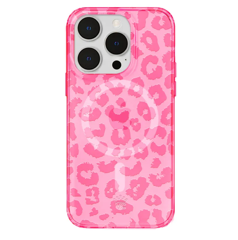Candy Pink Leopard iPhone Case made by Velvet Caviar
