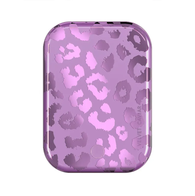 Amethyst Leopard MagSafe Battery Power Pack made by Velvet Caviar