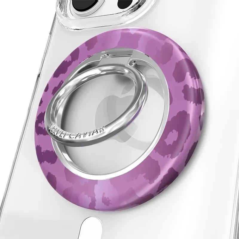 Amethyst Leopard MagSafe Grip Ring made by Velvet Caviar