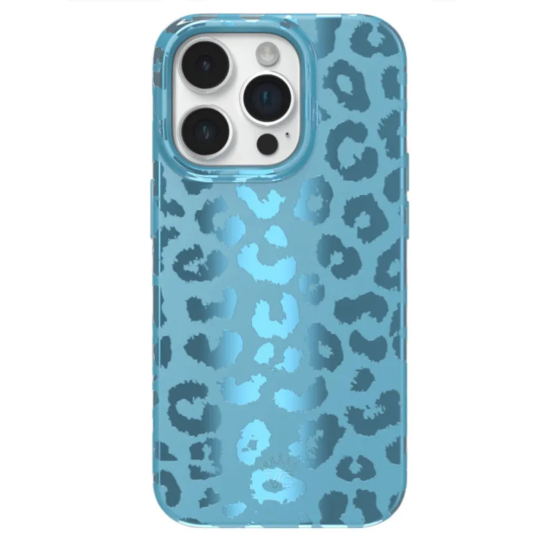 Blue Sapphire Leopard iPhone Case sold by Velvet Caviar