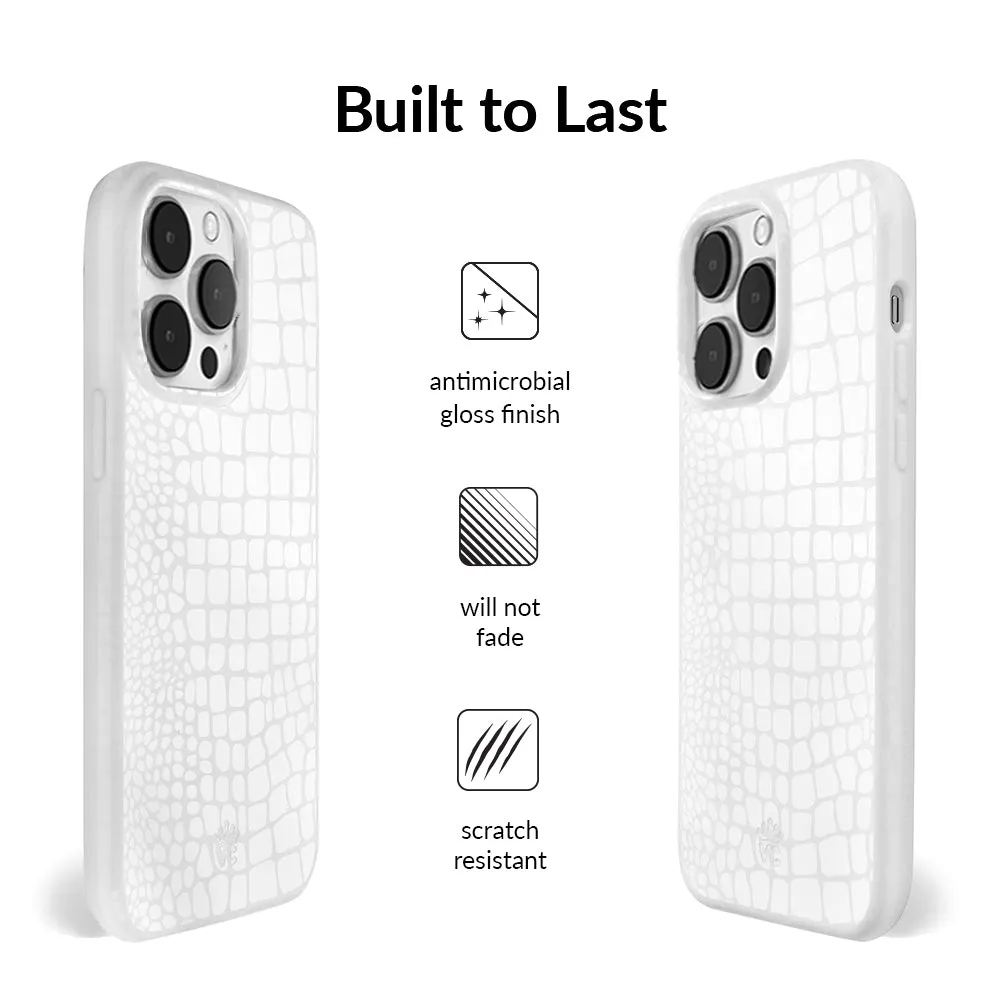 White Croc iPhone Case sold by Velvet Caviar product image thumbnail 5