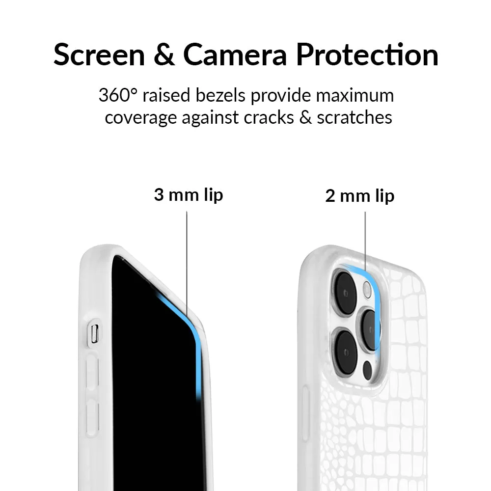 White Croc iPhone Case sold by Velvet Caviar product image thumbnail 3