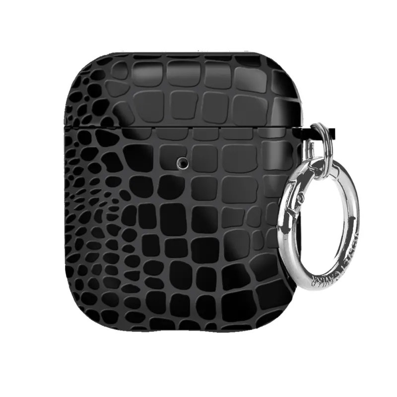 Black Croc AirPod Case sold by Velvet Caviar