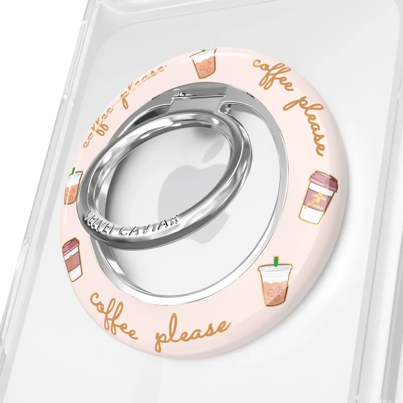 Coffee Please MagSafe Grip Ring made by Velvet Caviar
