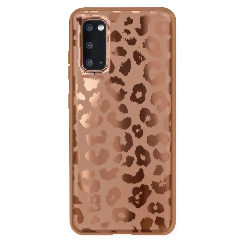 Bronze Chrome Leopard Samsung Case sold by Velvet Caviar