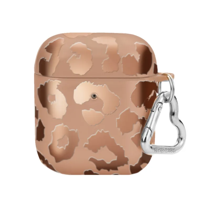 Bronze Chrome Leopard AirPod Case sold by Velvet Caviar