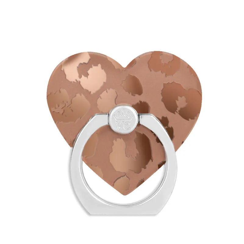 Bronze Chrome Leopard Phone Ring sold by Velvet Caviar