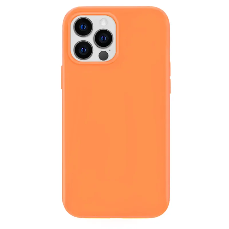 Bright Orange Silicone iPhone Case made by Velvet Caviar