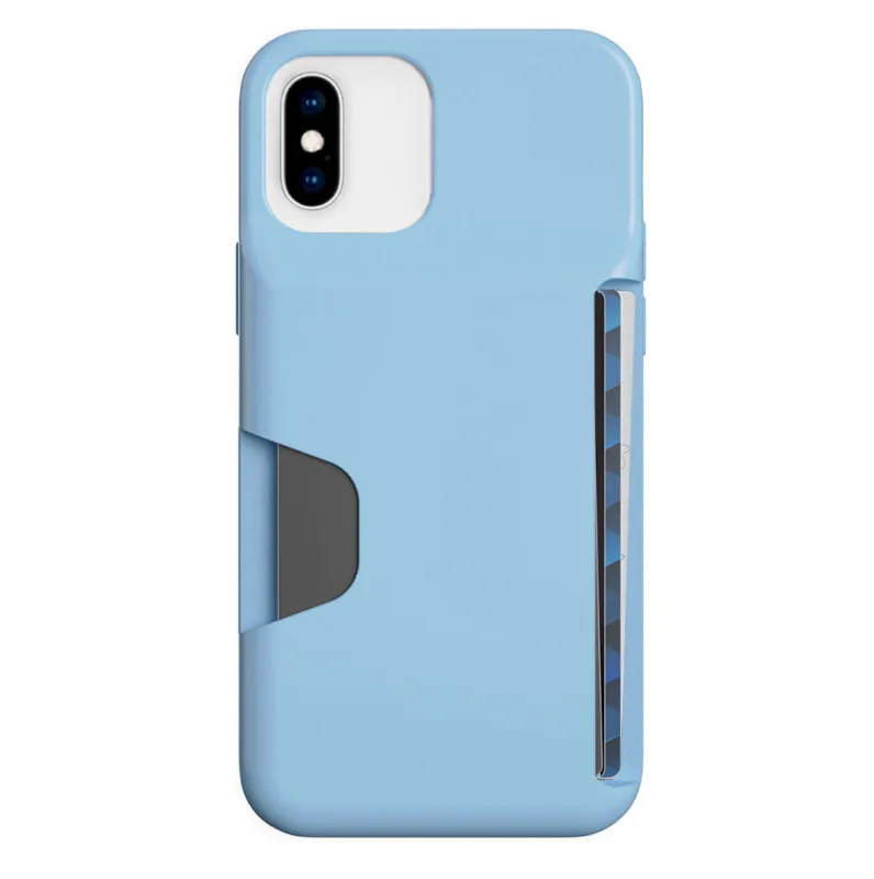 Light Blue iPhone Wallet Case made by Velvet Caviar