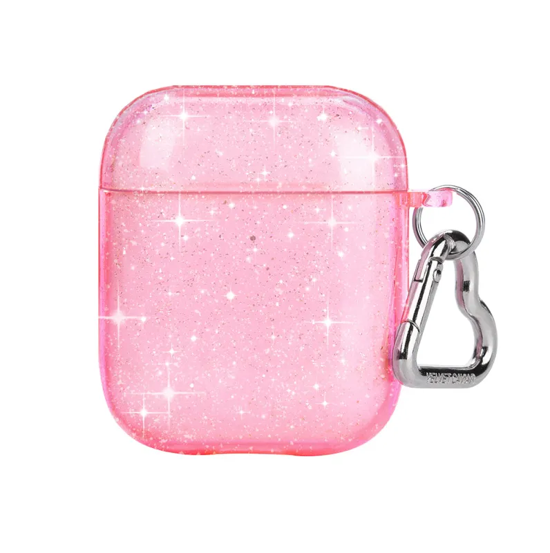 Pink Stardust Glitter AirPod Case sold by Velvet Caviar