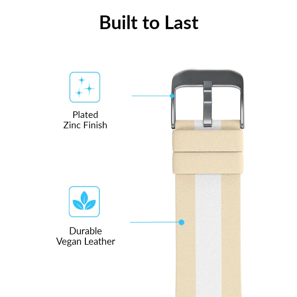 Tan & White Stripes Apple Watch Band sold by Velvet Caviar product image thumbnail 4