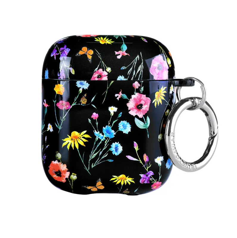 Black Wildflower AirPod Case sold by Velvet Caviar