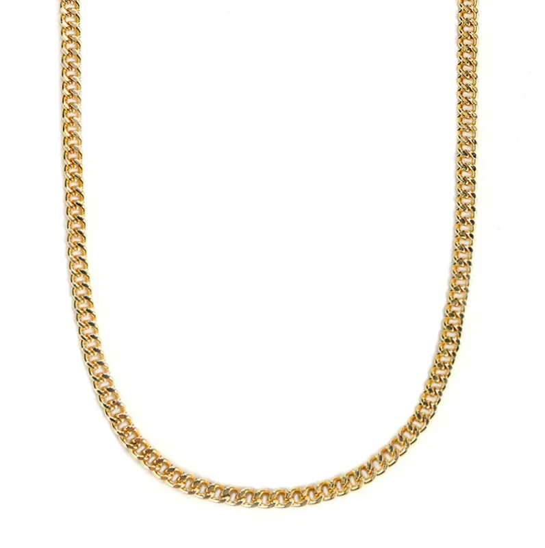 Mask Chain Necklace - 5mm Curb in Gold made by Velvet Caviar