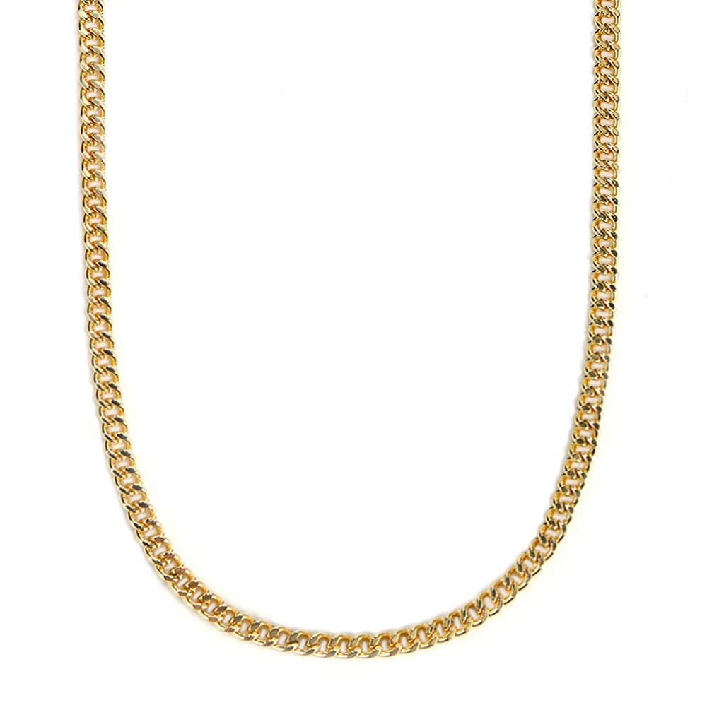 Mask Chain Necklace - 5mm Curb in Gold sold by Velvet Caviar