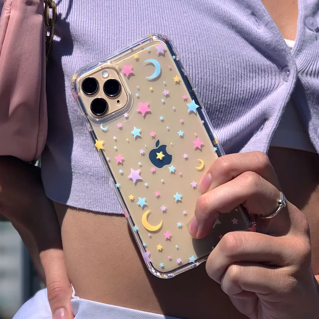 Pastel Starry Night Clear iPhone Case sold by Velvet Caviar product image thumbnail 2