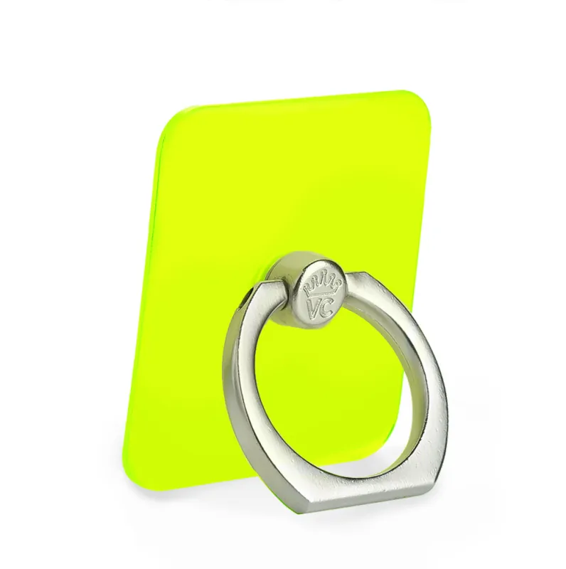 Neon Yellow Phone Ring made by Velvet Caviar