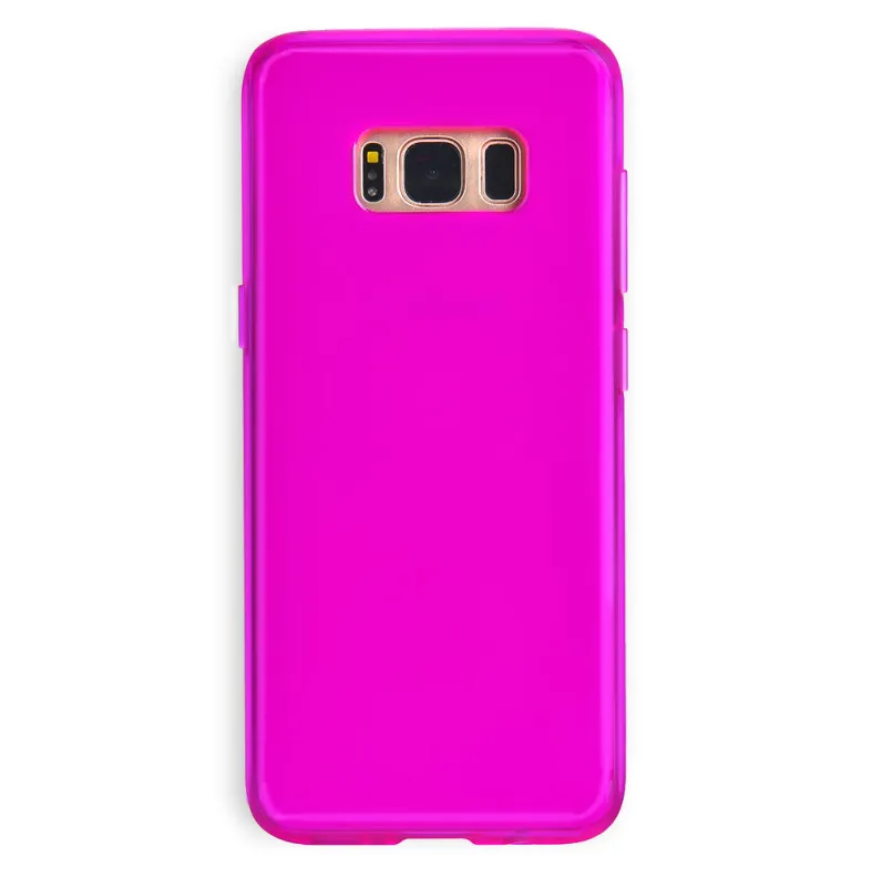 Neon Purple Clear Samsung Case made by Velvet Caviar