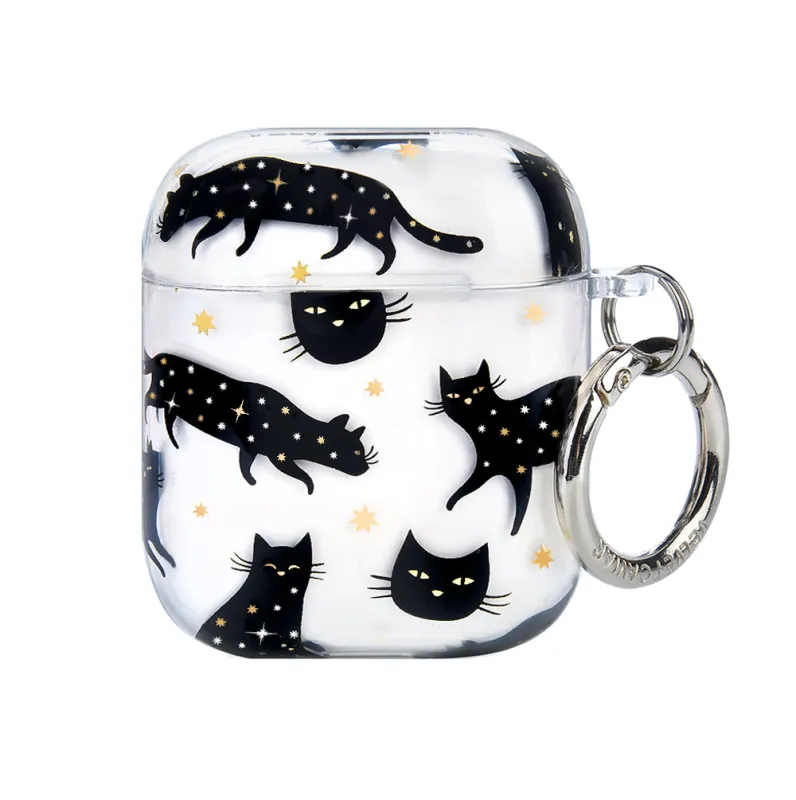 Black Cat AirPods Case made by Velvet Caviar