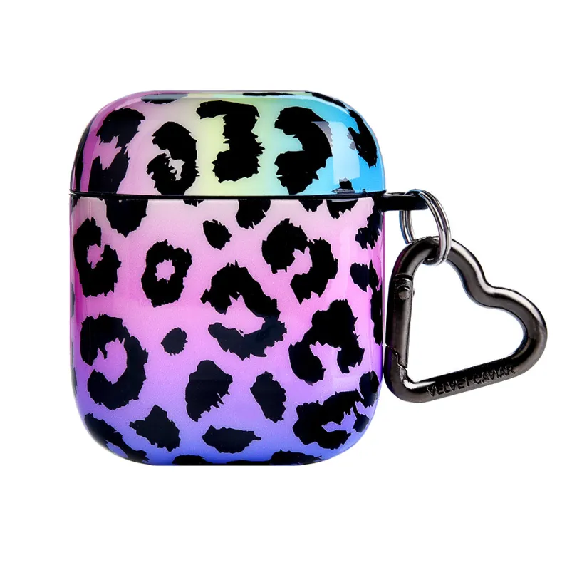 Rainbow Leopard AirPods Case made by Velvet Caviar