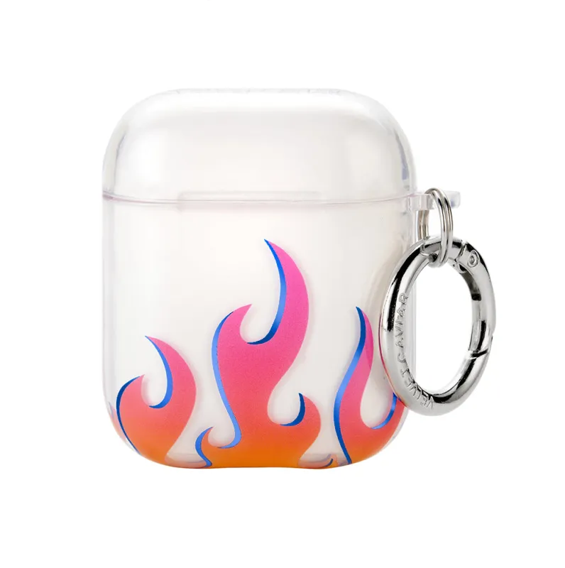 Clear Flames Airpods Case sold by Velvet Caviar