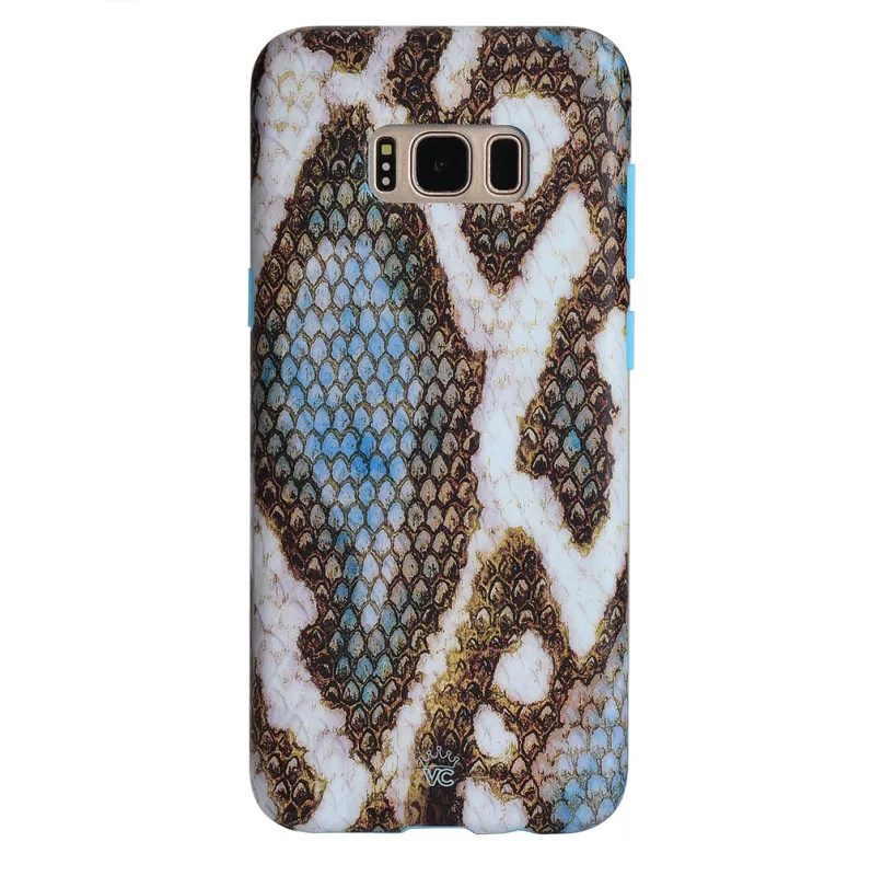 Blue Snakeskin Samsung Galaxy Case made by Velvet Caviar