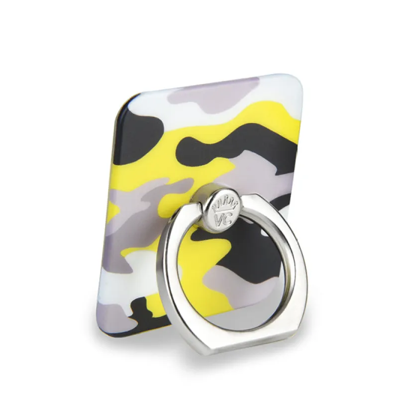 Yellow Camo Phone Ring made by Velvet Caviar