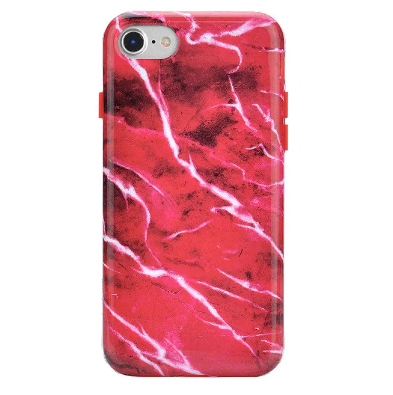 Red Velvet Marble iPhone Case made by Velvet Caviar