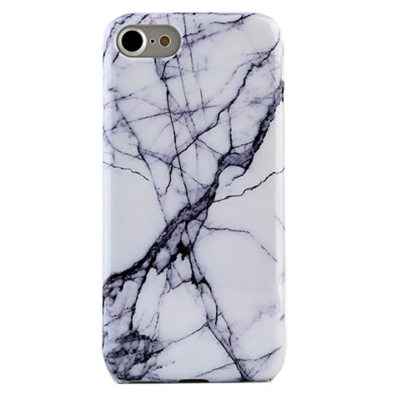 White & Gray Marble iPhone Case made by Velvet Caviar