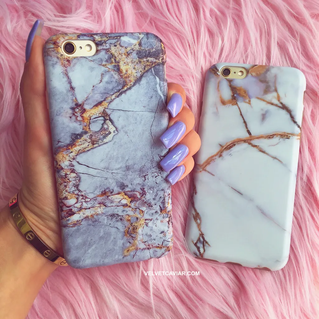 Gray & Gold Marble iPhone Case sold by Velvet Caviar product image thumbnail 2