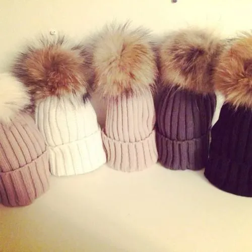 LUX FUR POM BEANIE MORE COLORS+ sold by Velvet Caviar product image thumbnail 2