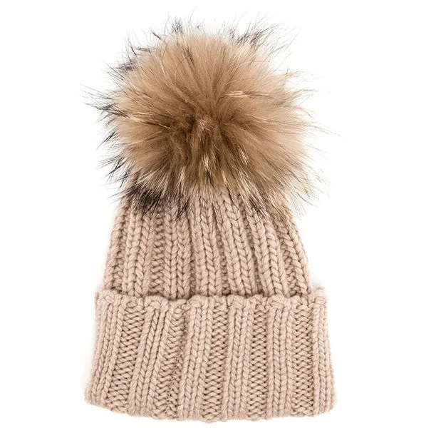 LUX FUR POM BEANIE MORE COLORS+ sold by Velvet Caviar