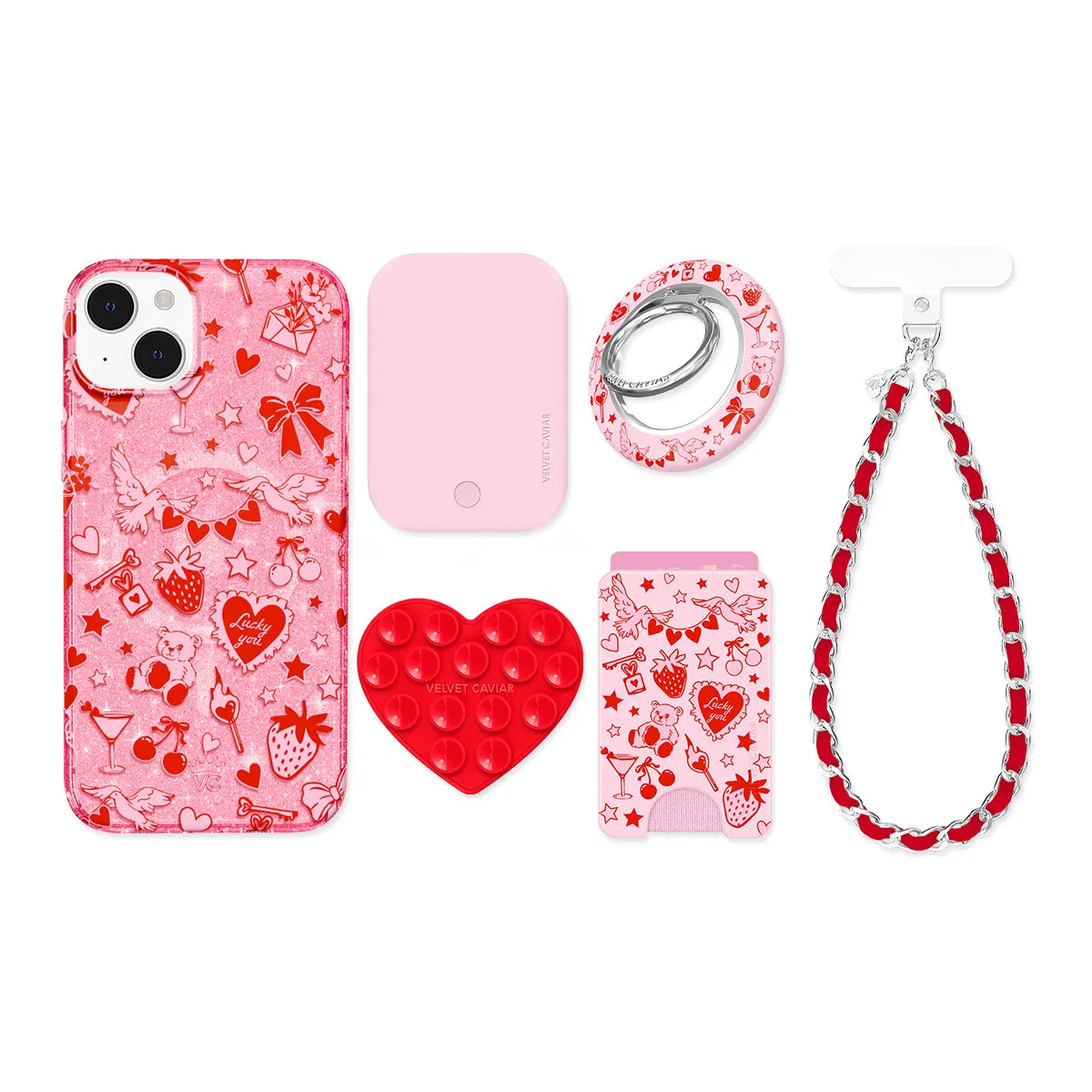 Be Mine Glitter iPhone Bundle Set sold by Velvet Caviar product image thumbnail 3