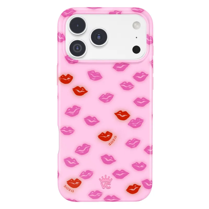 Kiss Kiss iPhone Case made by Velvet Caviar
