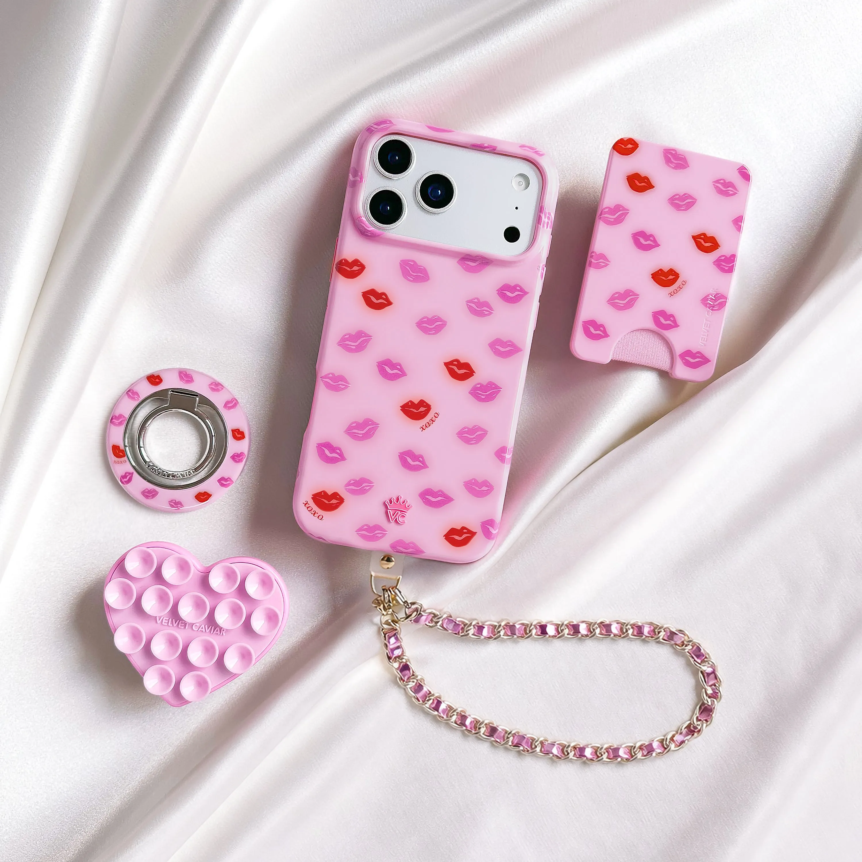 Metallic Pink Leather Chain Phone Charm sold by Velvet Caviar product image thumbnail 5