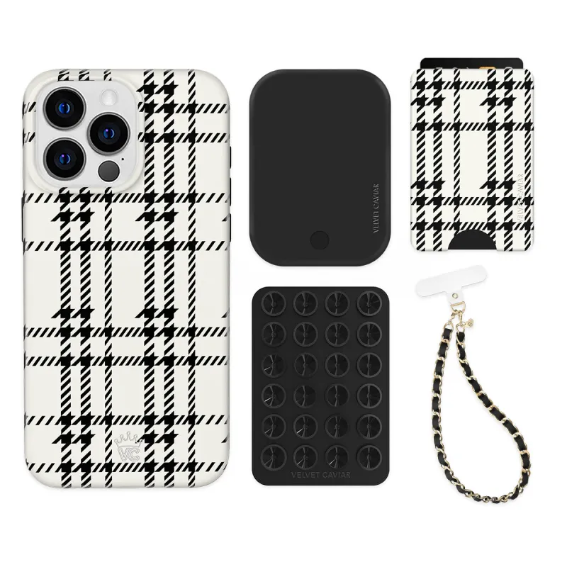 Houndstooth Sweater iPhone Bundle Set - Wallet sold by Velvet Caviar