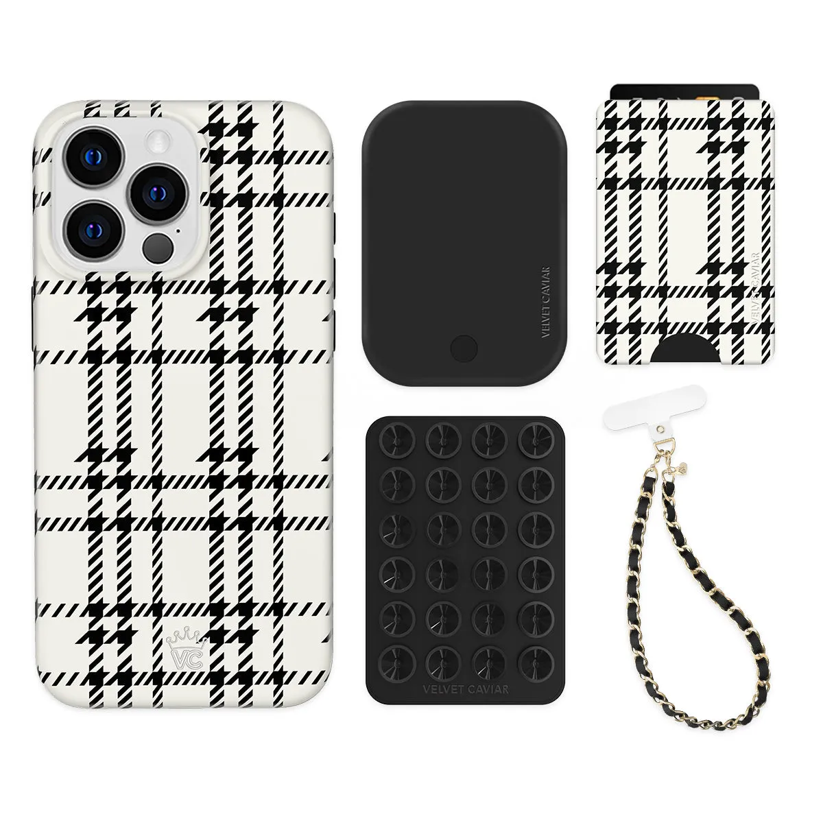 Houndstooth Sweater iPhone Bundle Set - Wallet sold by Velvet Caviar