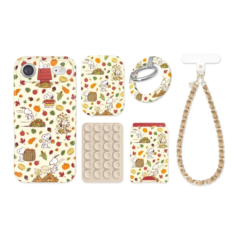Snoopy Autumn Leaves iPhone Bundle Set made by Velvet Caviar