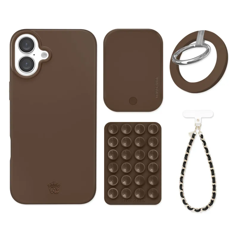 Espresso Brown iPhone Bundle Set - Grip made by Velvet Caviar