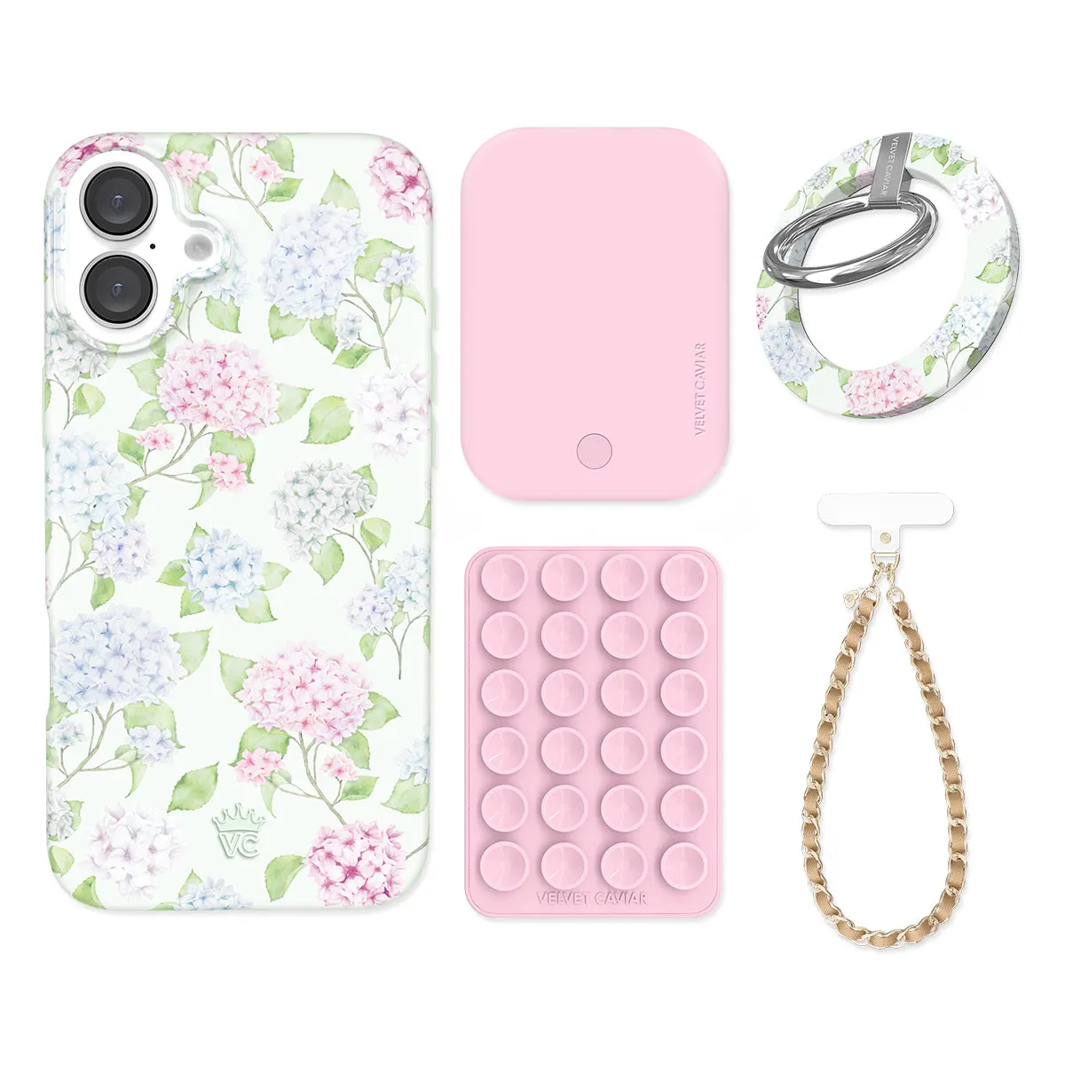 Hydrangea Floral iPhone Bundle Set - Grip sold by Velvet Caviar