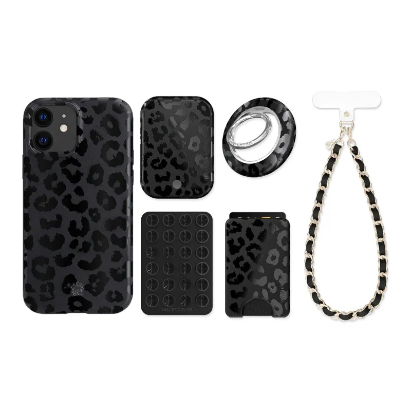Black Leopard iPhone Bundle Set sold by Velvet Caviar