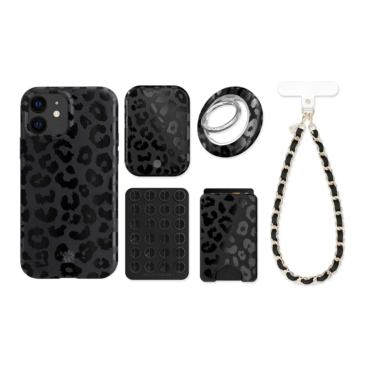 Black Leopard iPhone Bundle Set sold by Velvet Caviar