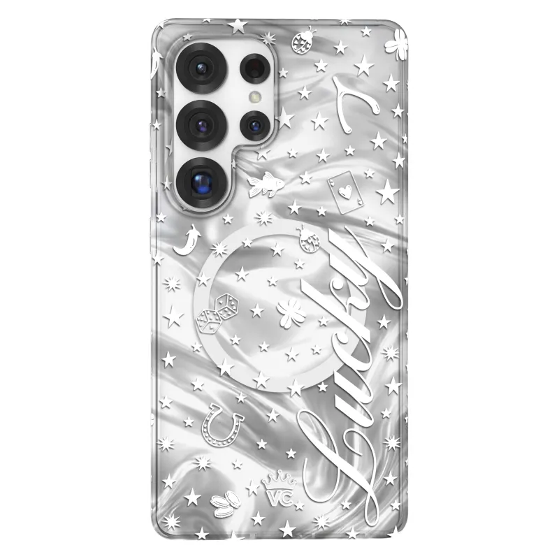 Lucky Girl Holo Samsung Case made by Velvet Caviar