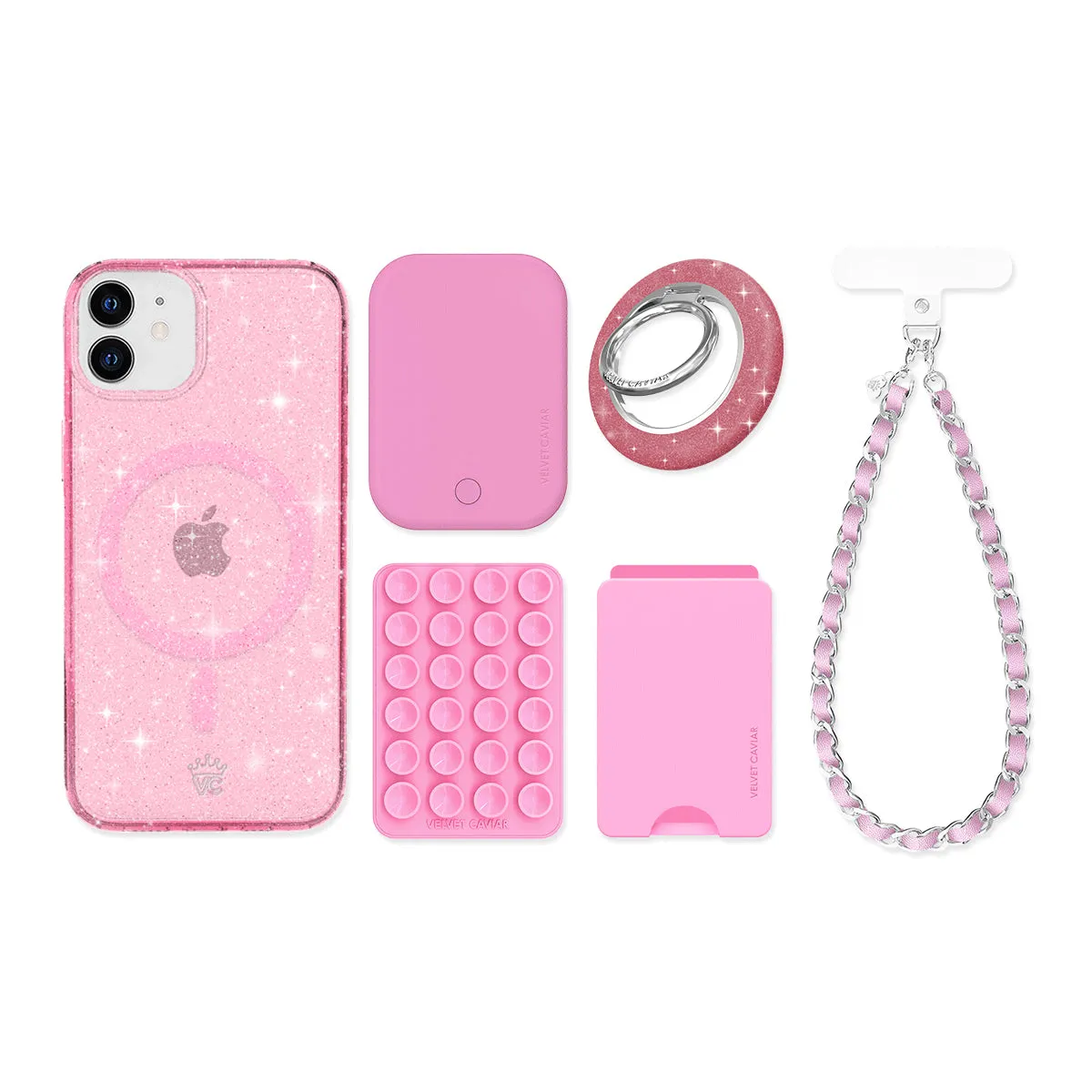 Pink Stardust Glitter iPhone Bundle Set sold by Velvet Caviar product image thumbnail 2