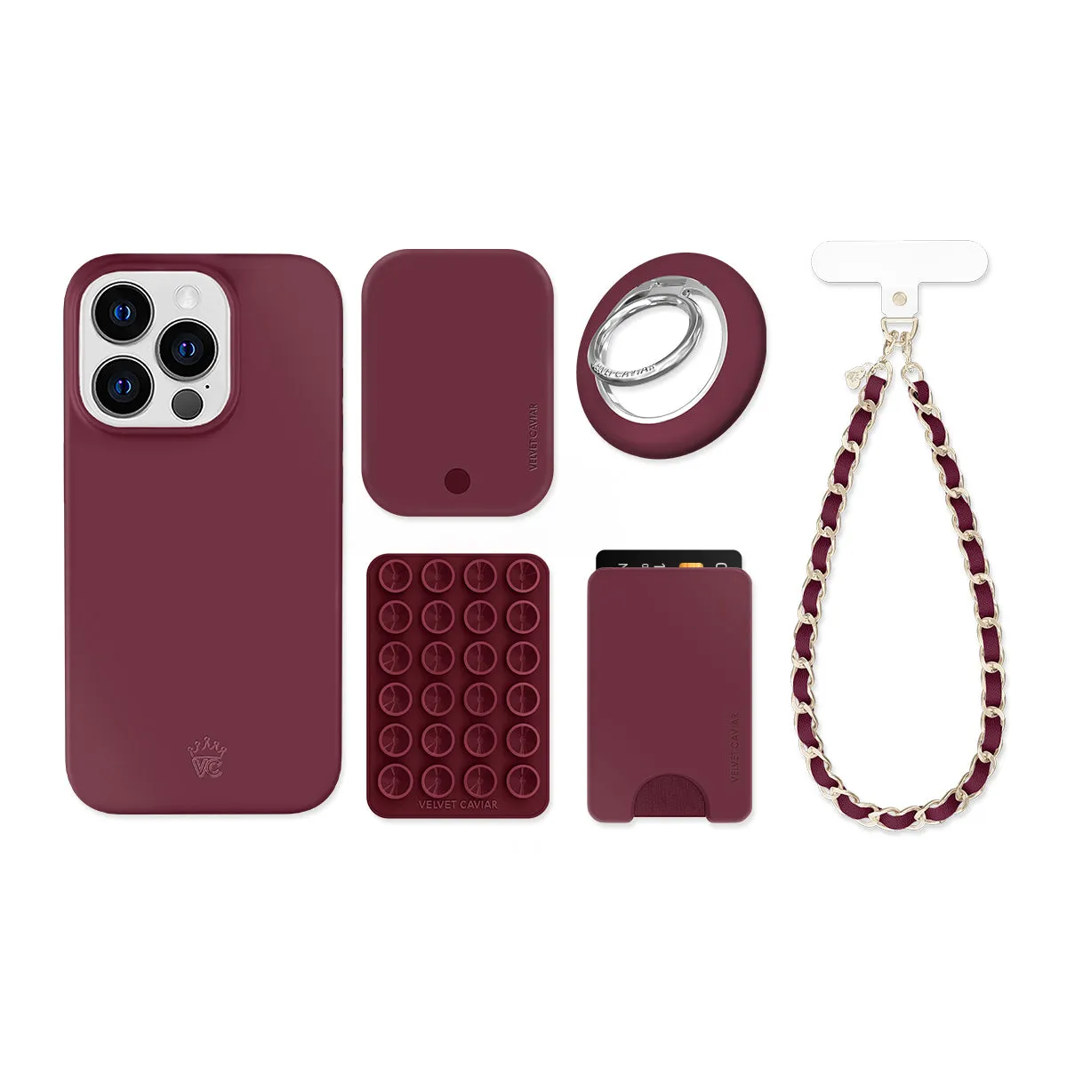 Burgundy 1990 iPhone Bundle Set sold by Velvet Caviar product image thumbnail 5