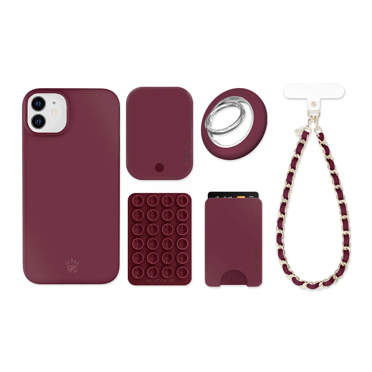 Burgundy 1990 iPhone Bundle Set sold by Velvet Caviar product image thumbnail 3