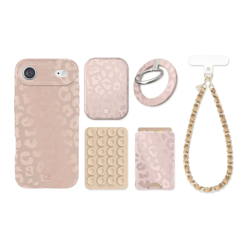 Nude Leopard iPhone Bundle Set sold by Velvet Caviar