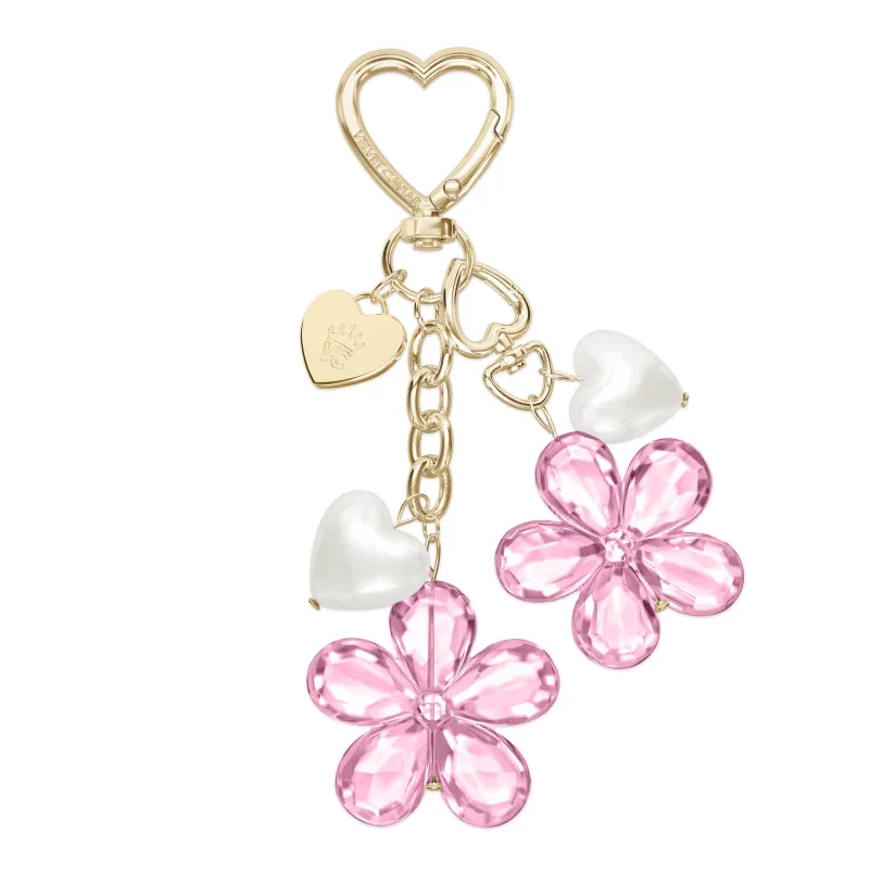 Pink Cherry Blossom Bag Charm made by Velvet Caviar