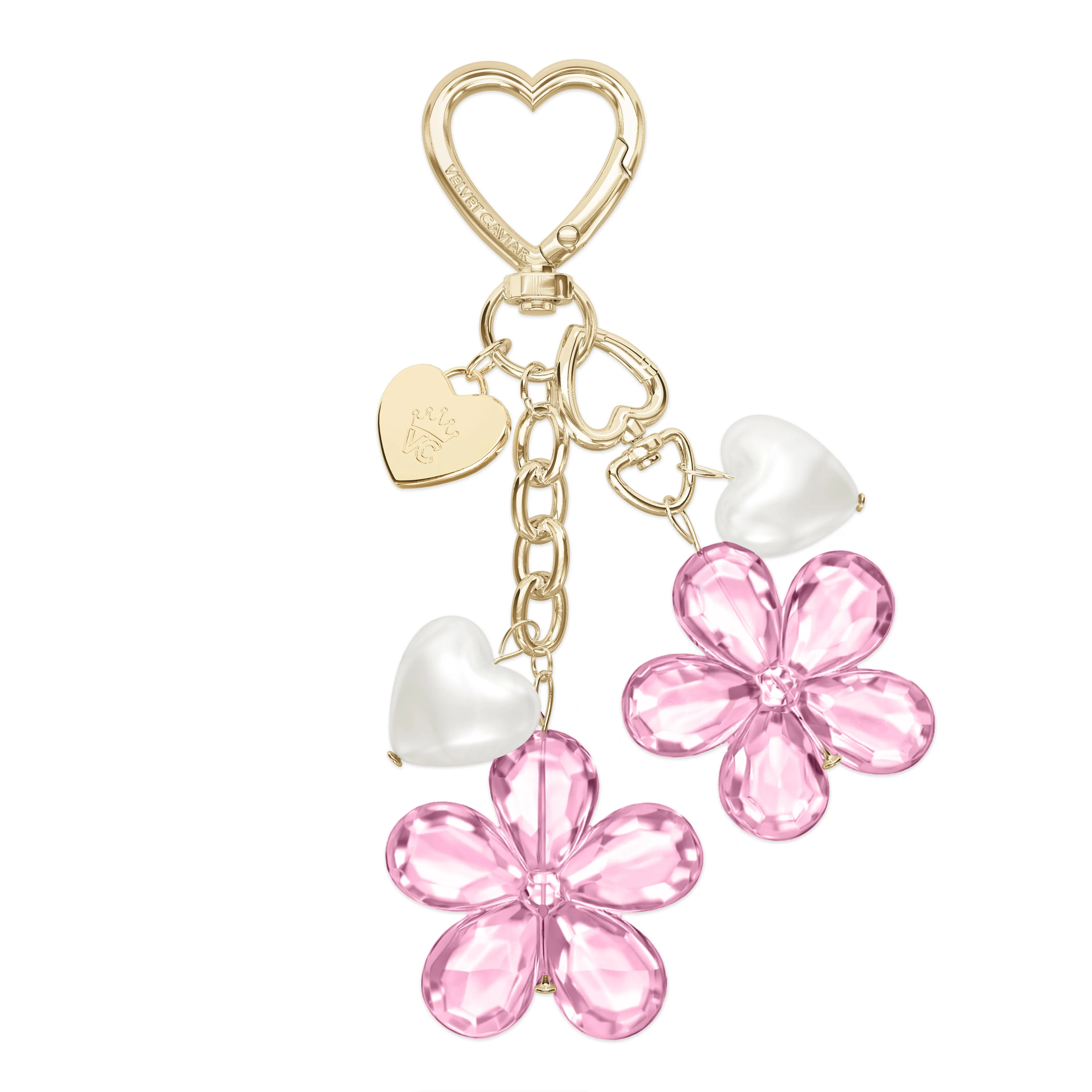 Pink Cherry Blossom Bag Charm sold by Velvet Caviar