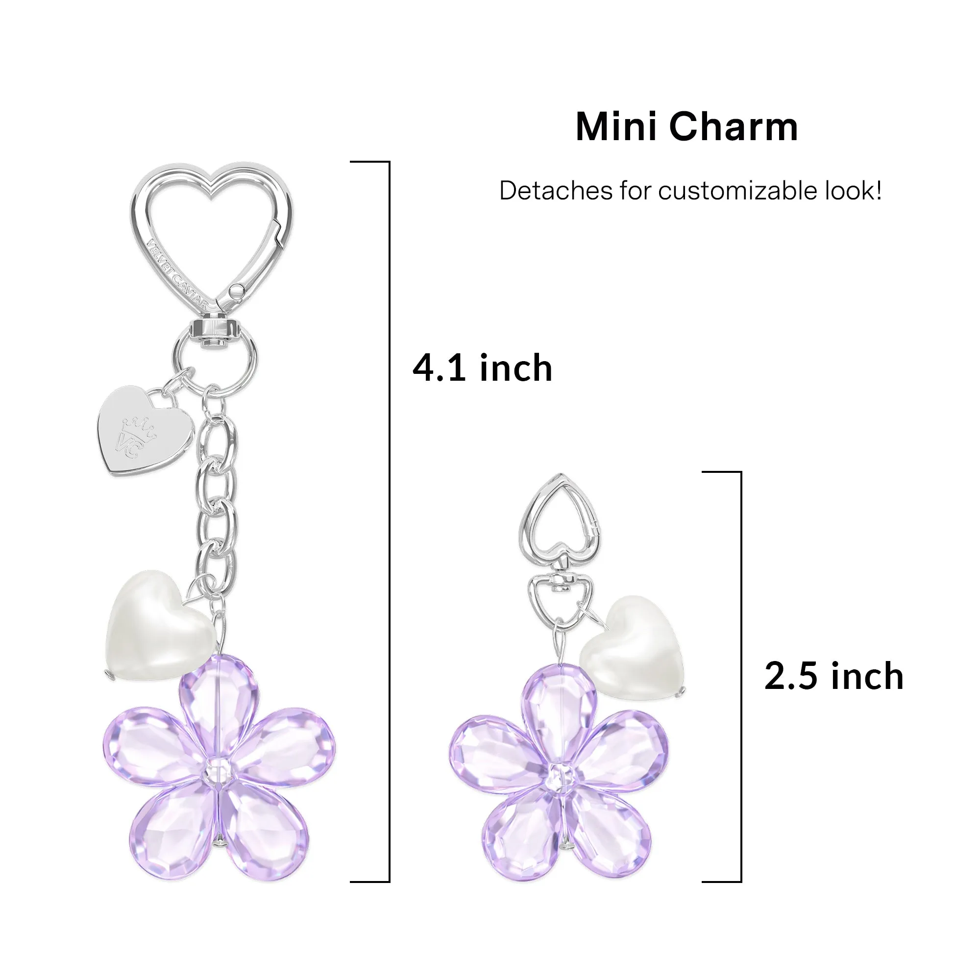 Lavender Cherry Blossom Bag Charm sold by Velvet Caviar product image thumbnail 4